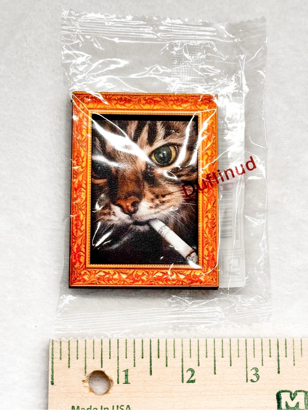 Funny Smoking Cat Fridge Magnet – Novelty Cat Art Magnet - Picture 4 of 4